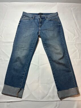 Banana Republic Blue Girlfriend Jeans with Contrast Stitching
